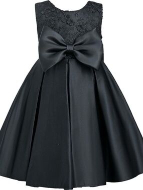 Tulleen Hampton Double Bow Dress, Black